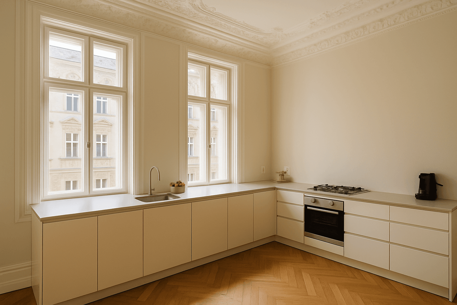 Altbauwohnung mit Stuck und Parkett Bild 3