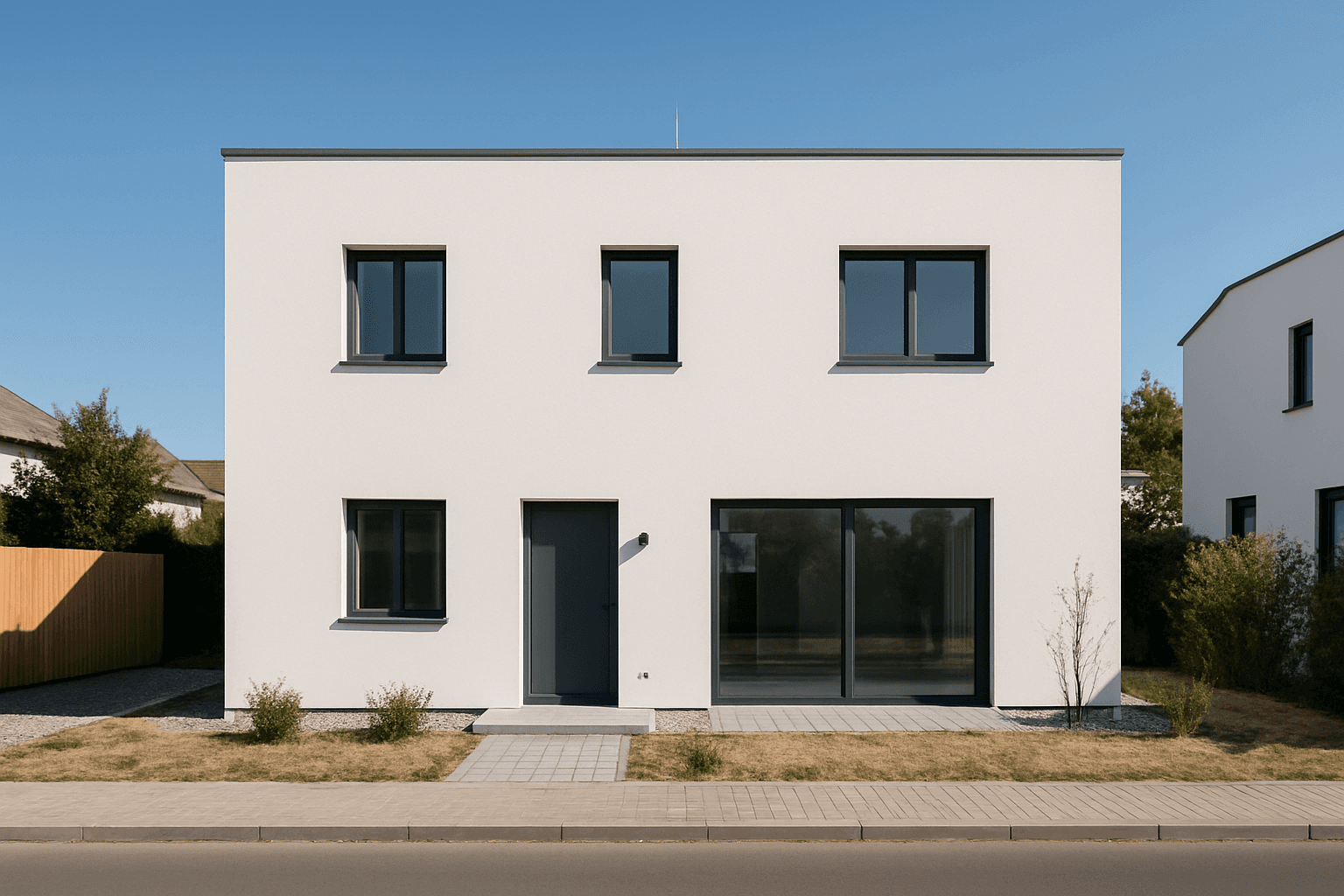 Modernes Einfamilienhaus mit Garten
